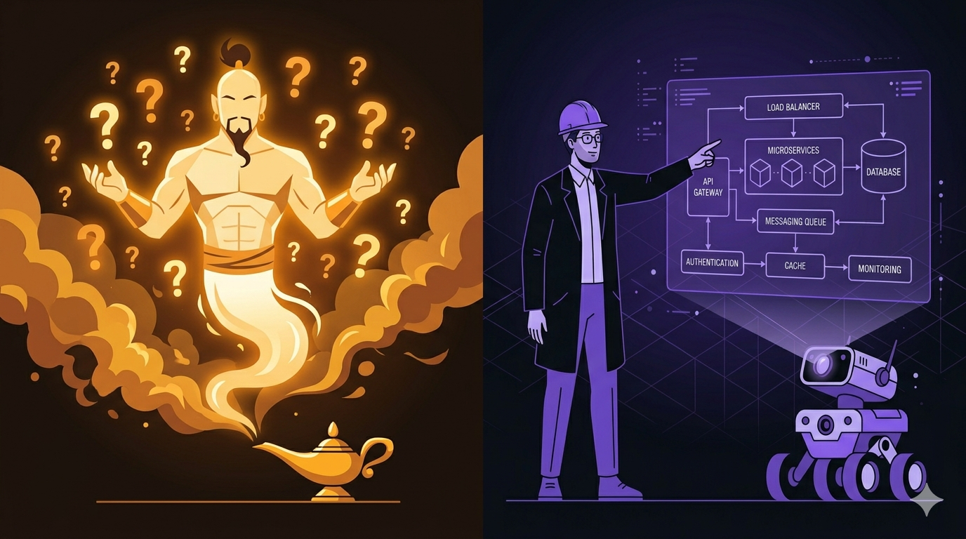 Genie-style prompting versus architecture-first AI development